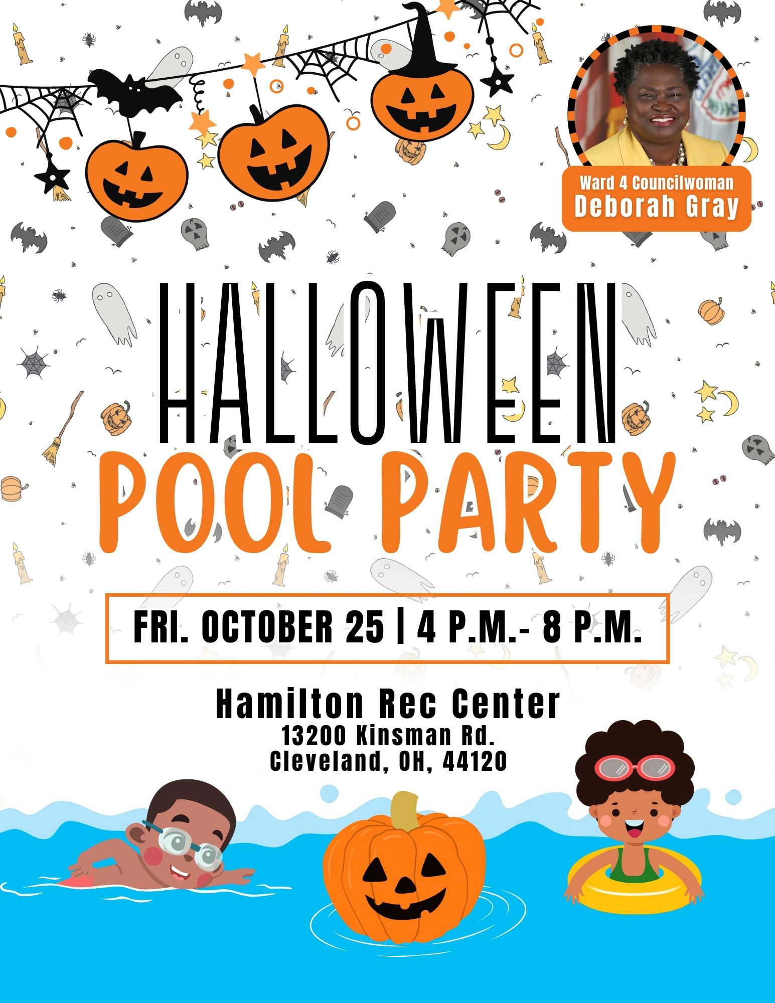 Halloween Pool Party Cleveland City Council